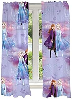 Franco Zestaw zasłon okiennych do pokoju dziecięcego, 208 x 160 cm, Disney Frozen 2 (nadruk mogą się różnić)