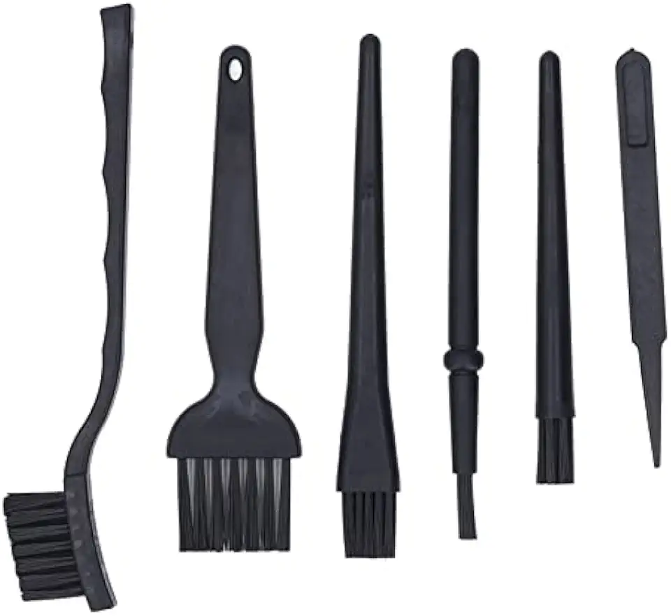 Kit de limpeza de 5 peças de escova antiestática e pinças, escovas rígidas para eletrodomésticos, interior de carro, teclado eletrônico