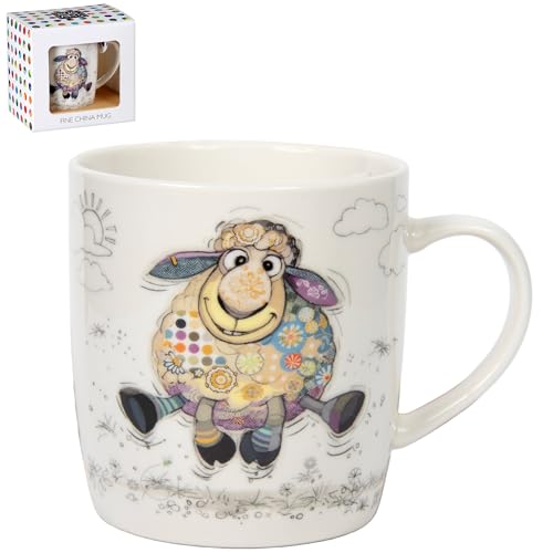 Lesser & Pavey Bug Art Sasha Sheep Mug for Hot Drinks | Fine China Mugs for Kitchen & Home | Reusable Ceramic Cups for Every Occasion | Durable Tea Cups for Long-Lasting Use