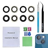 Perzework 2 Set OEM Back Rear Camera Lens Glass Replacement for iPhone 13 and iPhone 13 Mini with pre-Installed Adhesive and Reparing Toolkit
