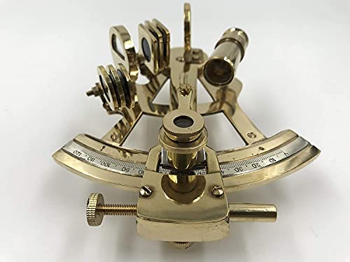 Humaira Nautical 4\" Solid Brass Sextant Nautical Working Instrument Astrolabe Ships Maritime Gift