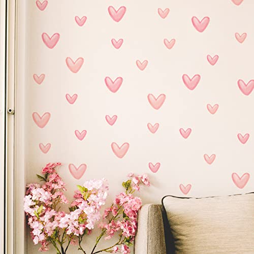 Vinilos decorativos rosa corazón removibles para pared miniatura 3