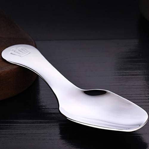 Yardwe 4 Pcs Stainless Steel Mini Teaspoon Short Handle Small Salt Scoop Spice Coffee Spoons for Loose Tea Leaves Coffee Beans Candy Milk Powder Sivler