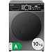 Bomann® Waschmaschine 10kg | 5 Jahre Motor-Garantie | Invertermotor - effizient, leise & langlebig | inkl. Aqua-Stop | max. 1400 U/min | 15 Programme | LED-Display | Washing Machine | WA 7112 schwarz