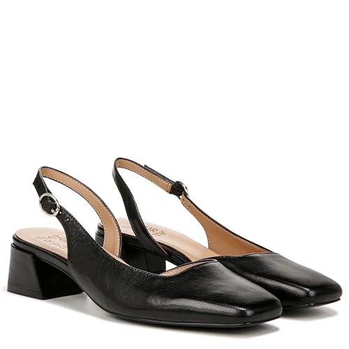 Naturalizer Women Jayla Low Heel Slingback Dress Shoe, Black Leather, 7.5 Wide by Naturalizer - Image 7
