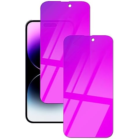 Ivachell 2 Pack compatible with iPhone 14 Pro Max Privacy Screen Protector for 14promax 28 Degree Anti-Spy tempered glass Gradient colorful Anti-Blue Light Full Coverage Private HD Case Friendly Anti-Scratch Bubble Free 6.7 inch - Purple Cover