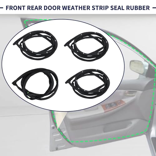 Magimaker 4PCS Front Rear Door Weather Strip Seal Rubber Compatible with Toyota Corolla 2003 2004 2005 2006 2007 Replace 6787202050 6787102050 6786102100 6786202100 Rubber Seal Trim Weather Strip by Magimaker - Used condition - Image 6