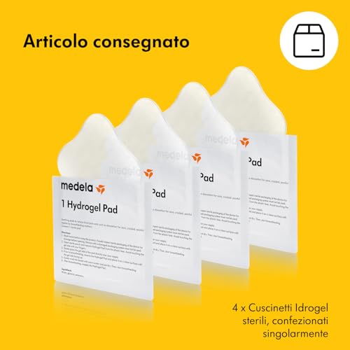Medela Hydrogel Pads Cuscinetti Idrogel Per Capezzoli Sensibili O Dolenti, 4 Cuscinetti - 2