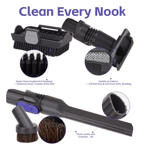 IX141 Vacuum Replacement Attachments for Shark Cordless Vacuums Ix141 Iz462h Iz483h Iz363ht Iz361h Iz163h Iz362h Removable Two-in-one Crevice Tool Brush for D-Shaped Vacuum by Sgizoku - Image 4
