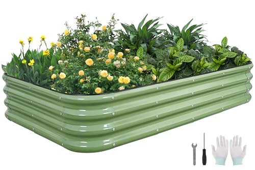 GoCampDirect 4-in-1 Modular Raised Garden Bed Kit - Adjustable Sizes (5x3x1ft