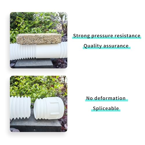 Roof Downspout Extension Pipe, Adjustable & Expandable Gutter Drain Pipe, PVC Anti-Clogging Rainwater Extension Hose for Roof Drainage（ROUND/brown) by Generic - Used condition - Image 5