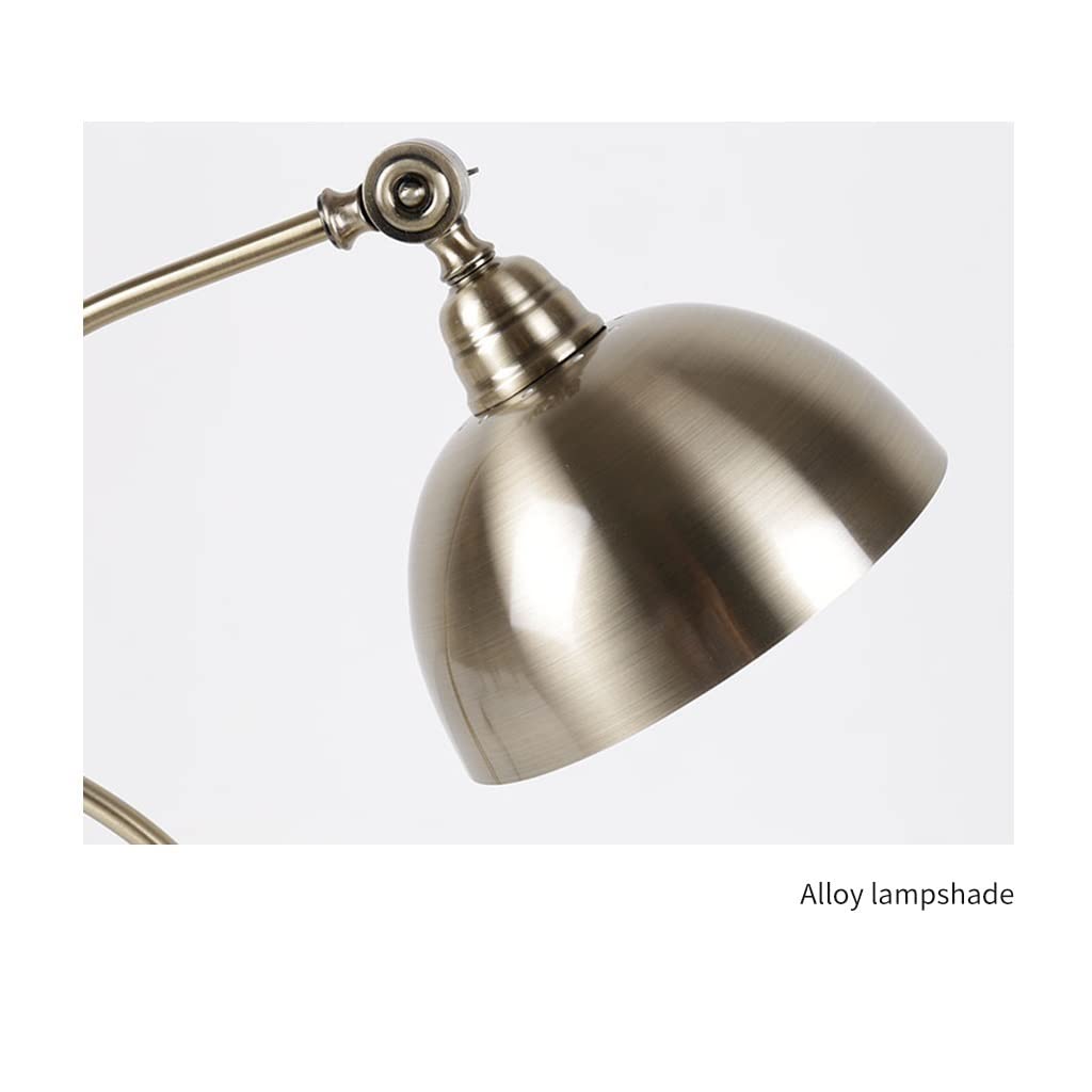 Lampa stołowa Metalowa lampa stołowa, regulowana lampa na gęsiej szyi, lampa do sypialni i biura do ochrony oczu (wysokość 53 cm) Lampa stołowa LED