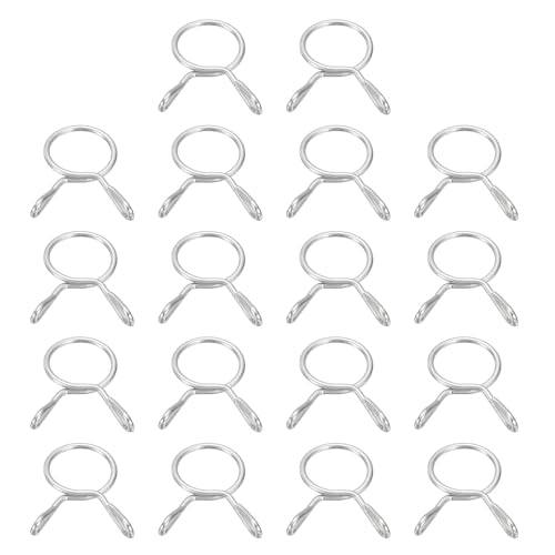 uxcell Fuel Line Hose Clips 30Pcs 11.5mm ID 13mm Max.ID 304 Stainless Steel