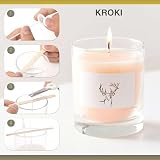 CZ Store Knoty do Świec Opakowanie 100-15 cm - ✮DOŻYWOTNIA GWARANCJA✮ - Naturalna Bawełna Organiczna, Wstępnie Nawoskowana Woskiem Sojowym - Bez Czarnego Dymu - Akcesoria do Wyrobu Świeczek