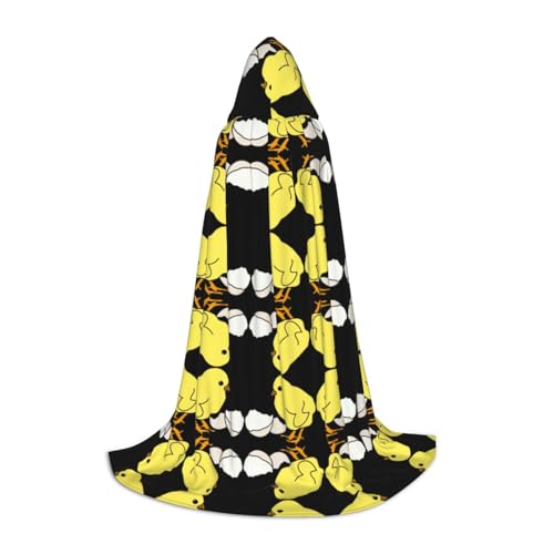 POEZJZW Baby Chicken Pattern Teenager Hooded Cloak Cloak Wom