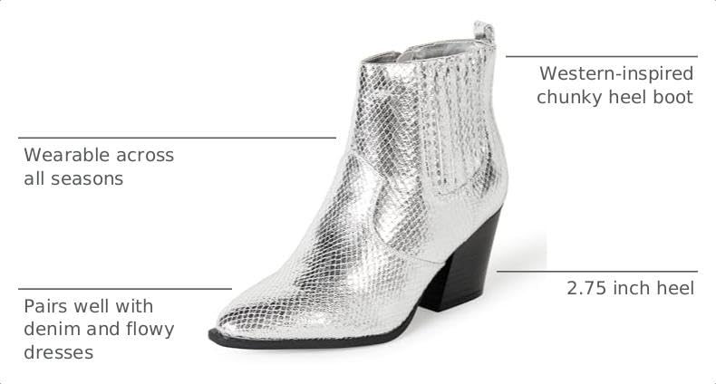 Image of The Drop Women's Sia Pointed-Toe Western Ankle Boot