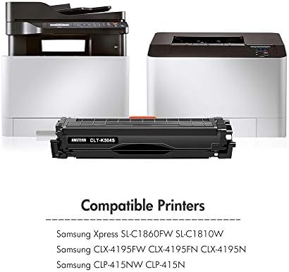Amstech Compatible Toner Cartridge Replacement for Samsung P504C CLT-P504C CLT-K504S CLP-415N CLP-415NW CLX-4195N CLX-4195FN CLX-4195FW Xpress SL-C1810W SL-C1860FW (Black Cyan Yellow Magenta, 4-Pack)