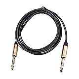 6 5mm Gold-Plated Male to Audio Cable for Electronic Drum Speaker Mixer Amplifier with Enamelled Copper Conductor and Cotton Net Weaving