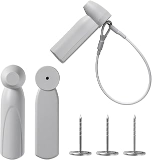 1000Pcs 58Khz AM Security Clothing Tags Grey Retails EAS Clothes Tag with 1000 Pins and 200 Lanyards