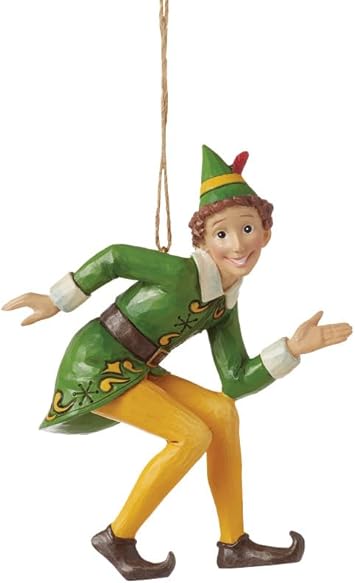 Enesco Elf by Jim Shore Buddy Crouching Pose Hanging Ornament
