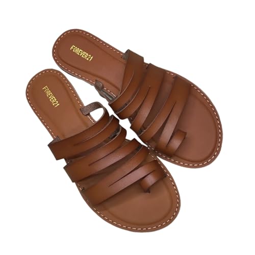 Women's Thumb Orthotic Sandal, Womens Plus Size Cross Strap Open Toe Bunion Correction Sandals, Slip on Flat Sandals Flip Flop, for Girlfriends and Mother, Big Toe Bone Correction