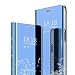 Produktbild TenYll Hülle für Huawei nova 5T, [Smart Case] [PU Leder] [Flip Fall] [Stand Fall Schutzhülle] [Galvanisieren Ständer Cover] Durchscheinend Smart Fall Cover -Blau
