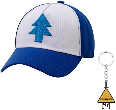 Dipper Hat Embroidered Blue Dipper's Cap Baseball Cap Keychain