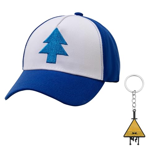 MELLIFO Dipper Hat Embroidered Blue Dipper's Cap Baseball Cap Keychain