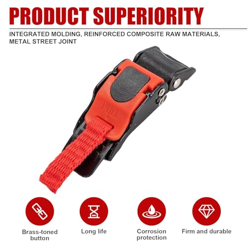 ZBGUN 1 PC Motorcycle Helmet Buckle, Helmet Quick Release Cross Buckle, Helmet Chin Strap Adapter Special Lock Buckle Fits Half Helmet 3/4 Helmet Full Face Helmet, Universal Helmet Accessories (Red) - Thumbnail 3