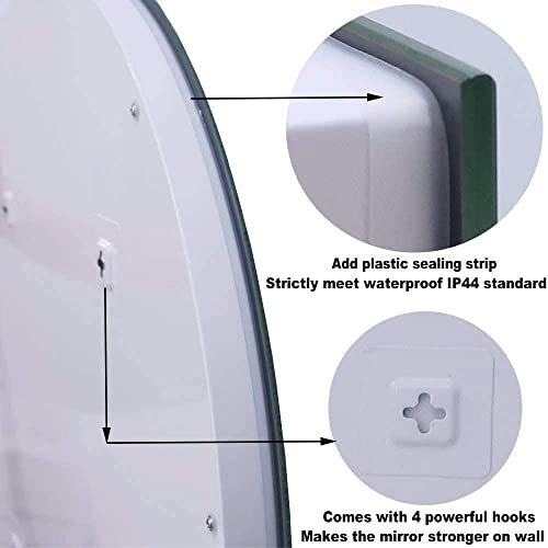 Chende 32" X 24" Crystal Led Bathroom Mirror For Wall, Dimmable Large Vanity Mirror With Lights For Bedroom, Plug In Or Hardwired Light Up Mirror, 3 Light Colors Setting, Vertical & Horizontal Hanging #TOP5