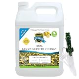 Natural Armor 45% Lemon Scented All-Purpose Cleaning Vinegar Industrial Strength Concentrate - Extra Strength Cleaner for Home, Laundry, Cleaning - 9X Stronger than Regular Vinegar (128 oz Gallon)