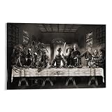 Halloween Dark Evil The Last Supper Freddy Horror Movie Canvas Art Poster and Wall Art Picture Print