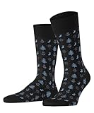 FALKE Merry Party M SO algodón estampado 1 par, Calcetines Hombre, Negro (Black 3000), 39-42
