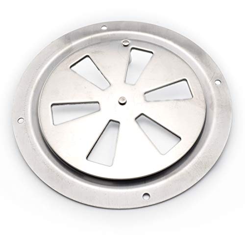 Sdtc Tech 5-Inch 316 Stainless Steel Cabin Ventilation Plate Round Louver Vent Cover Butterfly Air Vent Gill Plate With Side Knob For Marine Boat Accessories #TOP3