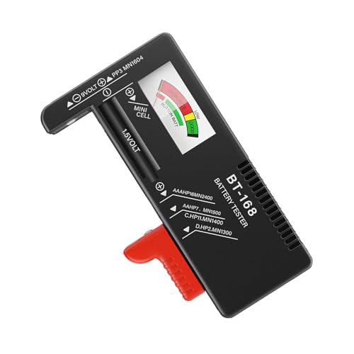 EUZUXU Probador de la Batería, Probador de Voltaje de Batería Digital Universal, para Las Baterías de la Célula del Botón de AA, AAA, C, D, 9V, 1.5V