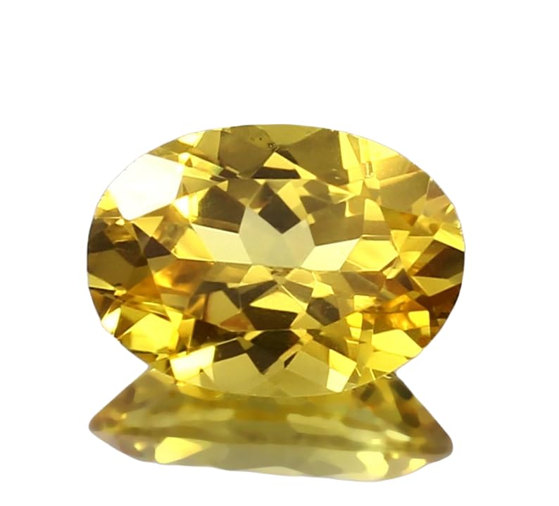 Saphir jaune ovale 14x10mm pierre précieuse naturelle pour fabrication de bijoux DIY