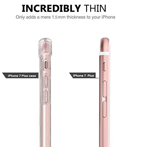 For Iphone 7 Plus Case, For Iphone 8 Plus Case, Matone Crystal Clear Shock Absorption Technology Bumper Soft Tpu Cover Case For Iphone 7 Plus (2016)/Iphone 8 Plus (2017) - Clear #TOP4