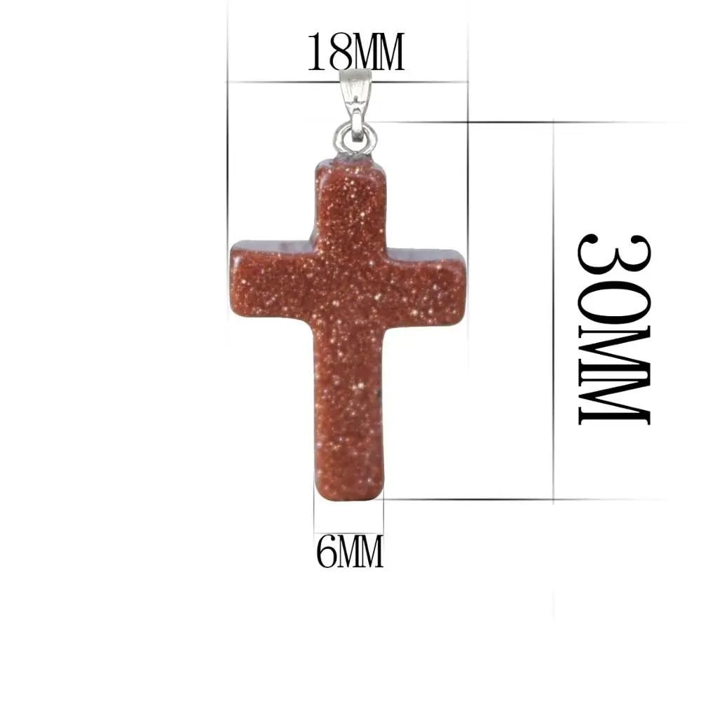 Girls Accessories Collana con Piccola Croce da Donna in Argento Sterling 925, Collana con Ciondolo Croce in Pietra Naturale da Donna Uomo da 18 Pollici con Cordoncino in Pelle Nera e Cristallo