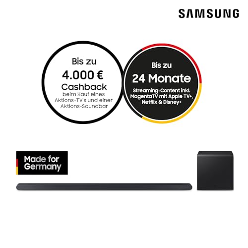 Samsung HW-S810GD 3.1.2-Kanal Ultra Slim Soundbar für TV-Geräte, Bluetooth-Lautsprecher mit ultraschlankem Design, Q-Symphony, Kabelloses Dolby Atmos / DTS:X [2024]