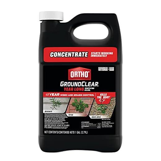 Ortho GroundClear Year Long Vegetation Killer1 - Concentrate, Visible Results in 3 Hours, Kills Weeds and Grasses to the Root When Used as Directed, Up to 1 Year of Weed and Grass Control, 1 gal.