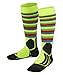 Produktbild FALKE Unisex Kinder Skisocken SK2 Intermediate Stripes K Kh Wolle Funktionsmaterial warm dick 1 Paar, Gelb Lightning 1690, 35-38