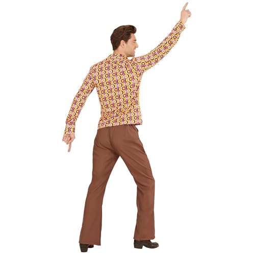 Miniatura 4 de W Widmann Milano Party Fashion - Camisa De Los Años 70, Camisa De Hombre, Estilo Disco, Disfraces De Carnaval