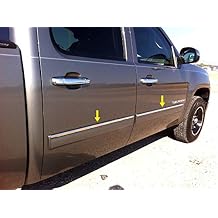 MaxMate Made in USA! Compatible with 2007-2013 GMC Sierra Crew Cab Body Side Molding Trim Top 1" Wide 4PC Overlay