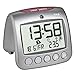 Produktbild TFA Dostmann Digitaler Funk-Wecker mit Temperatur SONIO 2.0, 60.2559.54, Zwei Weckalarme, Anzeige Innentemperatur/Wochentag/Datum, Silber, (L) 112 x (B) 98 x (H) 98 mm
