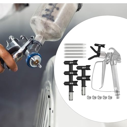 LOVIVER Airless Paint Sprayer Kit Parts Painting Supplies 5 Nozzles Paint Spray Tool Airless Spraying Machine for Home Building Decks - Image 6