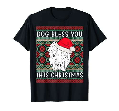 Pitbull Christmas Funny Birthday Dog Lover Gifts T-Shirt