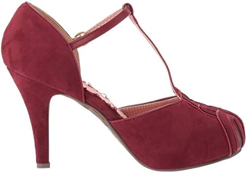 Bettie Page Women's BP412-EMILE Pump, Burgundy, 10 B US | Image 5