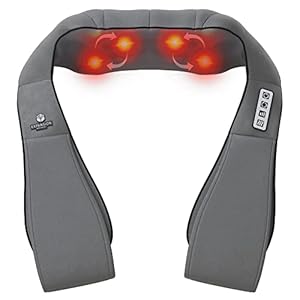 KoolerThings Shiatsu Neck and Back Massager  Shoulder Massager with Heat  Deep Kneading Massage for Neck  Back  Shoulder  Foot Neck massagerd Legs  Use at Home  Car  Office