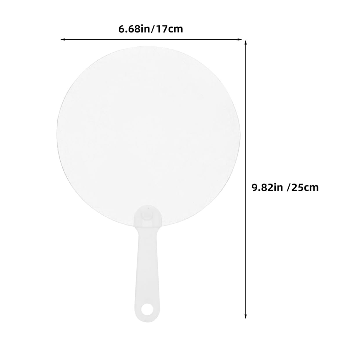 PRETYZOOM 4Pcs Blank Painting Fans Handheld Graffiti Fan Craft Supplies for Party Weddings Events Lightweight Portable Decor for Creative Projects image 2