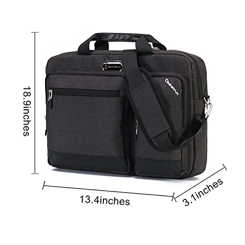 Omnpak 17.3 Inch Laptop Briefcase With Lock,Anti-Theft Laptop Bag,Water Resistant Business Messenger Briefcases For Men/Women Fits 17.3 Inch Laptop,Tablet #TOP5